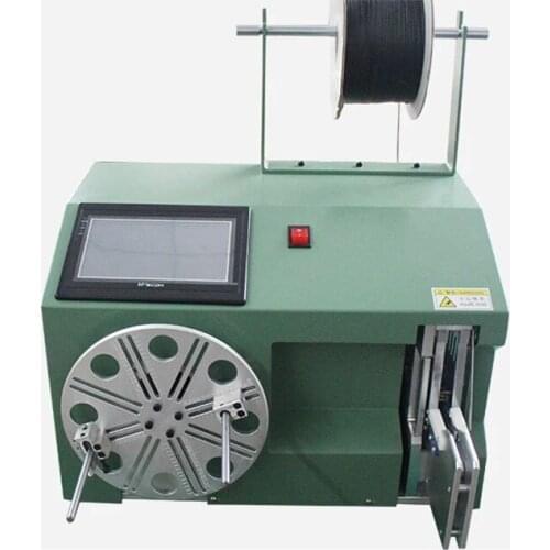 Cable Wire Coil Winding Binding Machine Touch Screen Electric Digital Automatic with Ribbon and Different Size to Choose