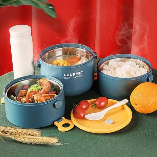 Single/Double/Three Bento Box Portable Outdoor Food Storage Containers Leak-Proof Bucket Lunch Boxes For Work merendeira