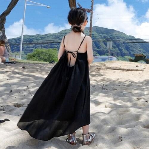 2021 Summer 4-12 Years Old Girl Dress Summer Lovely Beach Top Clothes Wedding Party Performance Birthday Teens Girls Dress 4-12Y