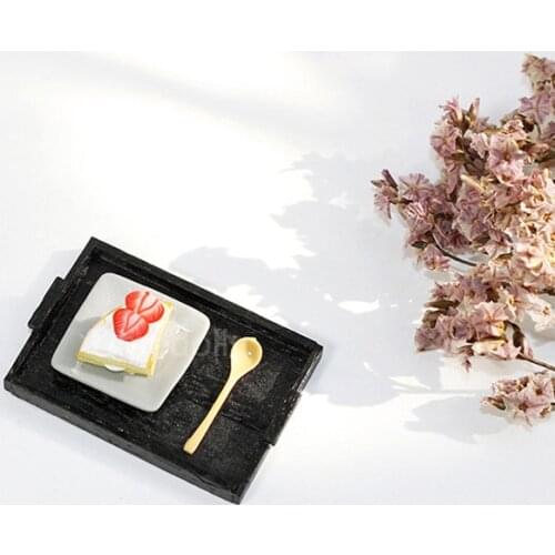 1/12 Scale Dollhouse Miniature Mini Spoon Tray Dish for Blyth BJD Doll House Kitchenware Accessories Play Kitchen Toy