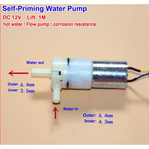 Mini Flow Self Suction Pump DC 6V~12V Micro Self-priming Mute Water Pump Hot Water Pump
