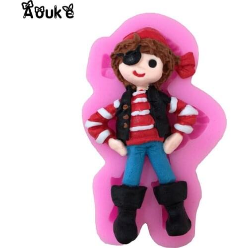 Cartoon Boy Shape Cookies Silicone Mold Cake Chocolate Molds Pastry Pudding Ice Cube Mould Wedding Decoration DIY Baking Tools