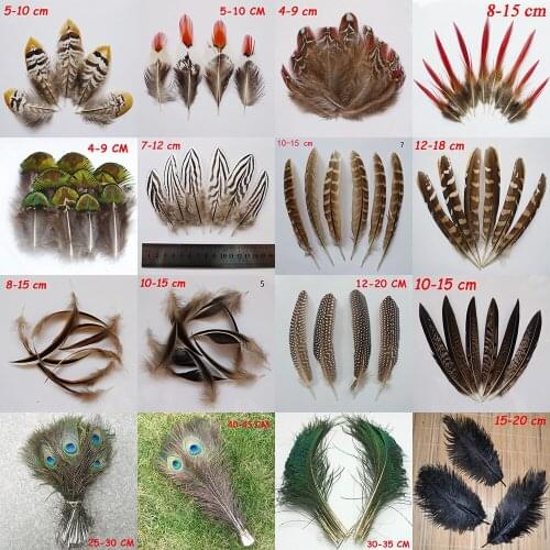 Natural Pheasant Tail Feathers For DIY Crafts Hat Jewelry Making Accessories Small Chicken Ostrich Plumes Decoration Wholesale