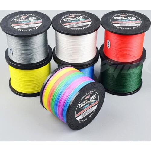 100% PE Braid Fishing Line 1000M /1095Yards 4 Strands Multifilament 0.4-9.0# Braided Wire for Saltwater/Freshwater