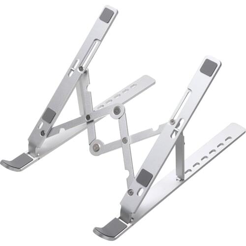 Office Laptop Desktop Stand Holder Aluminum Alloy Adjustable Folding Portable Bracket For 11-17.3 Inch Tablet & Laptops