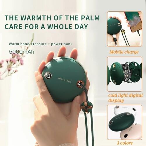 Portable Heater Hand Warmer Heating Pad Digital Display Warmer Heater Pocket Mini Power Bank Warmer Winter Quick Heating Pad#dg4
