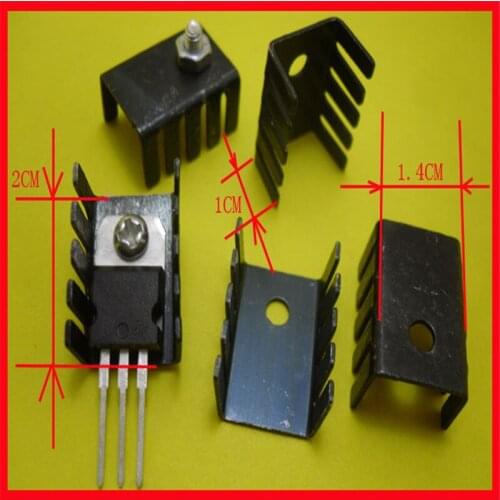 7805 heat sink is suitable for TO-220 packaged devices 20*13*8 small heat sink 78 79 series, etc