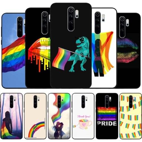Rainbow Pride ART black Silicone Phone Case For Redmi note 9 8 7 Pro S 8T 7A Cover