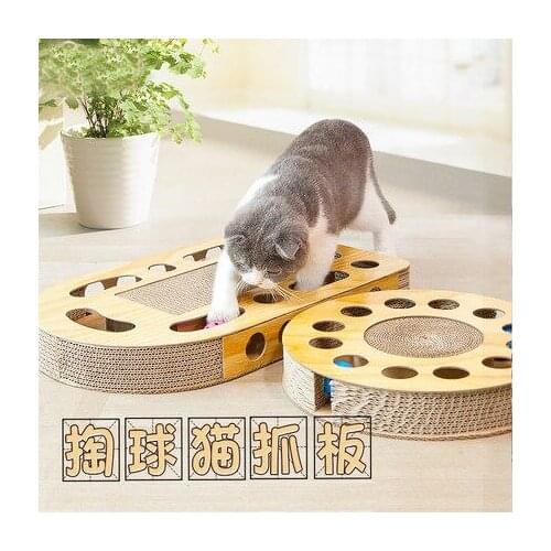 Multiple styles Cat toy ball corrugated paper cat scratch board funny turntable ball pet supplies Rub the claws Chasing the ball