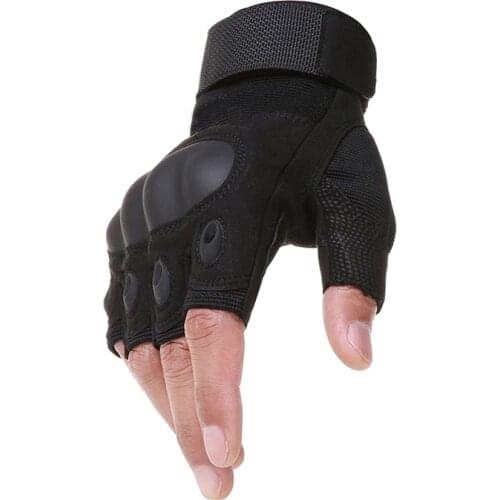 Richyuan Tactical Gloves Military Army Corps Mens Training Paintball Airsoft Fingerless Carbon Half Finger Gloves Luva