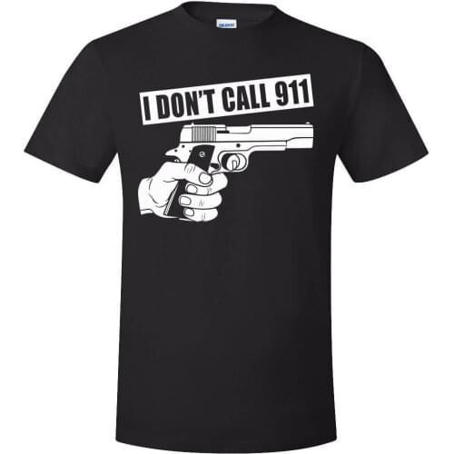 I Don'T Call 911 Shirt 2Nd Amendment Molon Labe Bear Arms Ccw Pistol High Quality MenS Cotton Clothing T-Shirts Ringer T Shirt