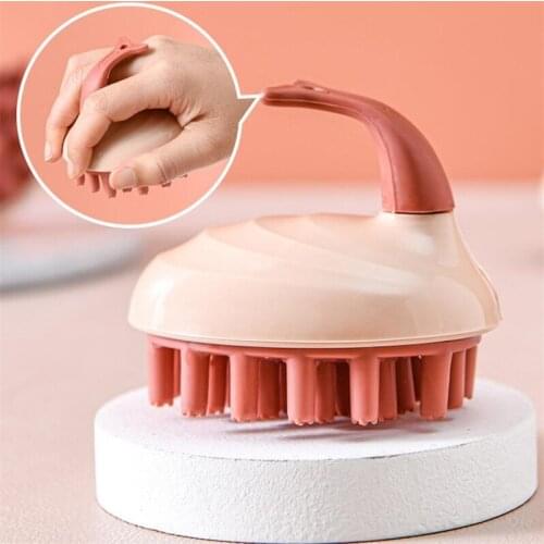 Handheld Silicone Head Body Scalp Massage Brush Silicone Shampoo Brush Hair Washing Comb Shower Brush Bath SPA Massage Brush