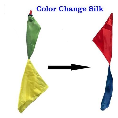 Silk Scarf For Magic Trick Magician Props Tools Toys Silk Change Color Gift 21cm * 21cm Gimmick Magician Toys Classic Magie