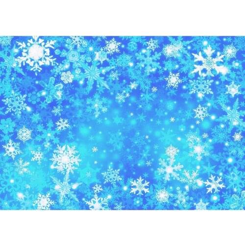 Blue Snowflakes Winter Photography Backdrops For Photo Studio Custom Vinyl Photo Background Baby Children Portrait Backgrounds