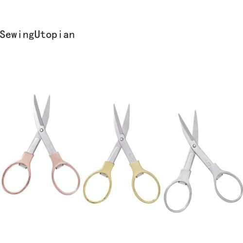Folding Scissors Pocket Travel Small Crafts Sharp Blade Emergency Mini Foldable Travel Scissors Thread Scissors Tailor Scissors
