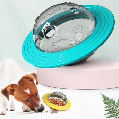 Tiger Dog Flying Saucer Dog Game Flying Discs Toy Cat Chew Leaking Slow Food Feeder Ball Puppy IQ Training Toy Anti Choke Puzzle