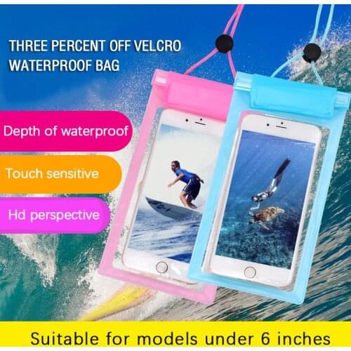 Universal Mobile Phone Waterproof Case Three-layer Sealed Touch Screen Water Proof Pouch For iPhone Samsung S10 Xiaomi