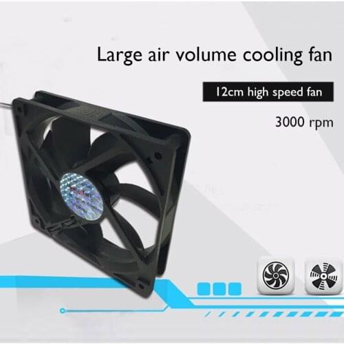 12 Cm 3000 Rpm Computer Cooler Fan Dc 12v Chassis Cabinet Radiator Server Fan Chassis Graphics Card Bracket Cooling Fan