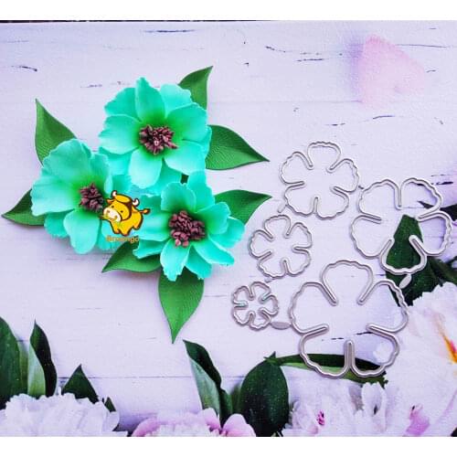 Bright Flower Metal Dies Stencil Template for Embossing DIY Scrapbooking Paper Album Gift Card Making New Dies Scrapbooking 2020