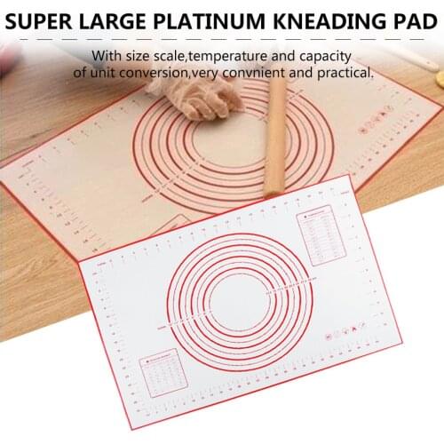 1PC High Temperature Tesistant Large Size Silicone Kneading Pad Non-Stick Dough Pad Kitchen Cook Pastry Bake Mat Sheet Cake Tool