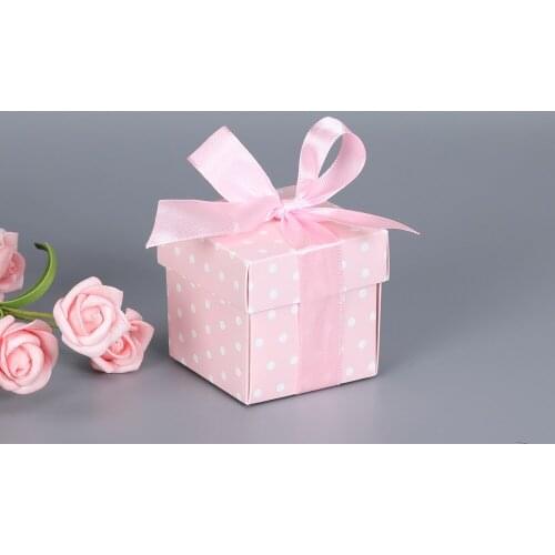 10pcs Promotion Speck kraft jewelry candy Box craft paper Wedding Favor Gift pie Party bags eco friendly Chocolate box 5*5*5cm