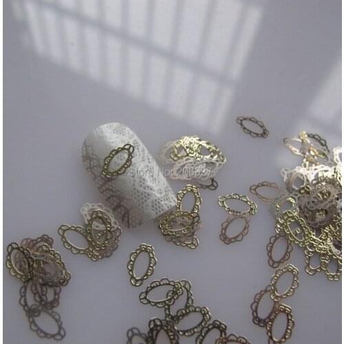 MS176-2 100pcs Gold Cute Metal Sticker Nail Art Metal Sticker Nail Art Decoration Non-adhesive Sticker