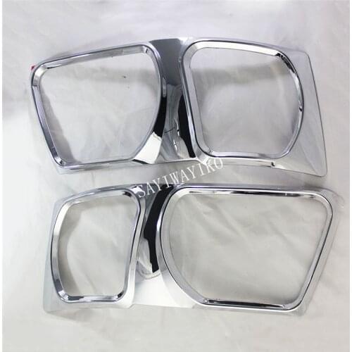 2PCS ABS Chrome Headlight Cover Trim For Toyota SUCCEED 2001 2002 2003 2004 Head Lamps Shell Frame Decoration Car Accessories