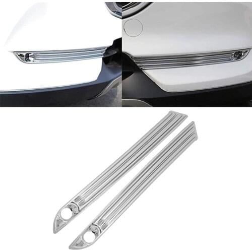 2PCS Car Front Fog Trim Foglight Light Lamp Protection Cover Trim Frame for Mazda CX-5 2017-2020