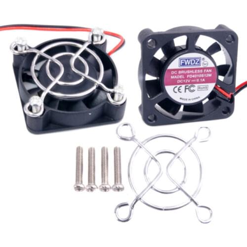 2PCS RC Model DC Brushless Fan Cooling DC5V 0.1A JST Connector 40*40*10mm