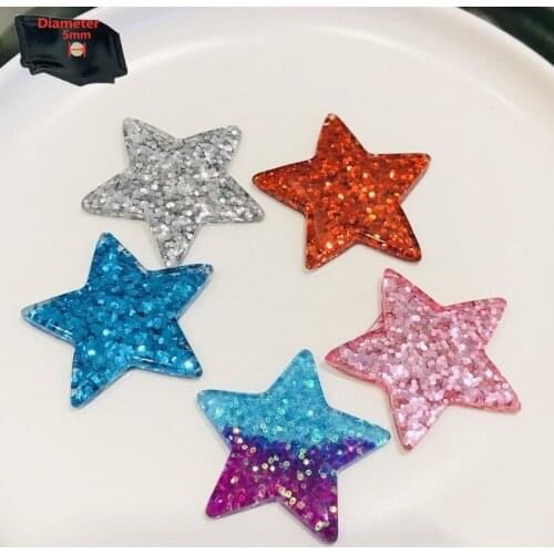 5PCS Resin Cute Cartoon Fridge Magnetic Sticker Kawaii Colourful Flash Star Refrigerator Magnet Home Decoration Children Gifts