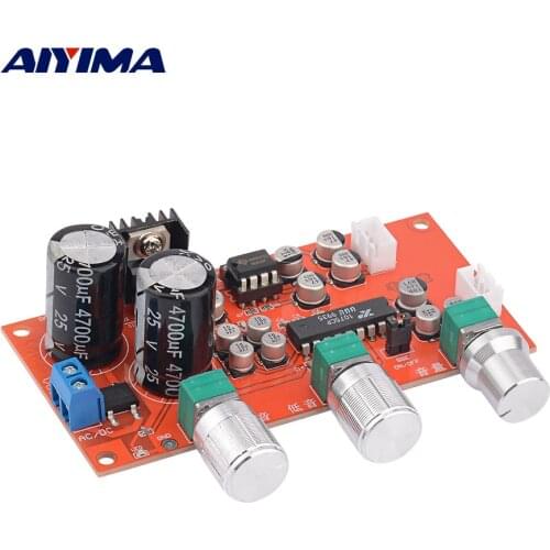 AIYIMA XR1075 BBE Tone board Tweeter Bass Control Amplifier Preamp Audio Board NE5532 OP Preamplifier for AMP Board Home Theater