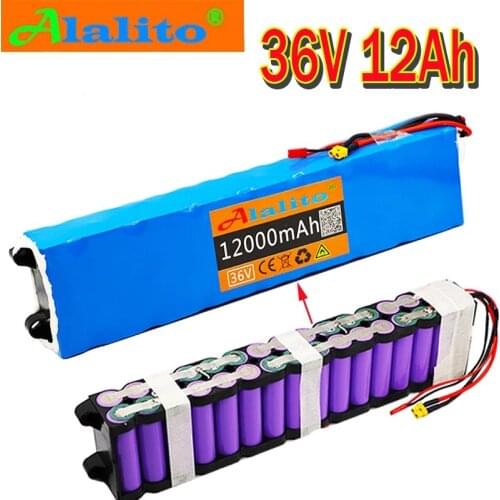 Alalito 36V 12Ah Scooter Battery Pack for Xiaomi Mijia M365 36V 12000mAh Battery pack Electric Scooter BMS Board for Xiaomi M365