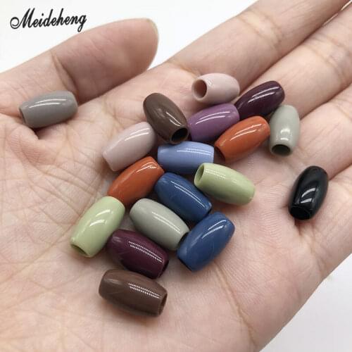 Acrylic Loose Big Beads Through Hole Bucket Connecting Buckle Fixed DIY Headdress Loose Beads Rubber Band For Jewelry Making