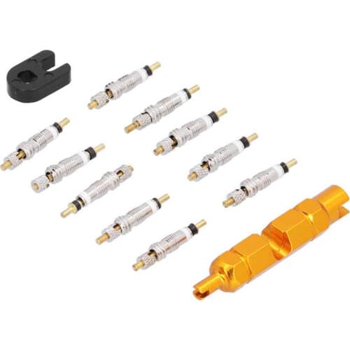 Car accesories control exhaust valve Bike Valve Core Remover Tool Kit Repair Set French Brass for Mountain Bicycle