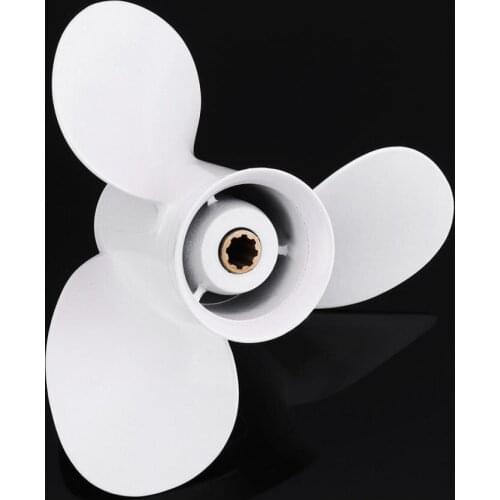 9.9-15-20HP 3 Blade Aluminium 8 tooth Spline Propeller Prop for Yamaha