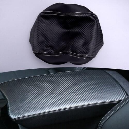 Carbon Fiber Style PU Leather Front Center Console Armrest Cover Fit for Honda Civic 2006 2007 2008 2009 2010 2011