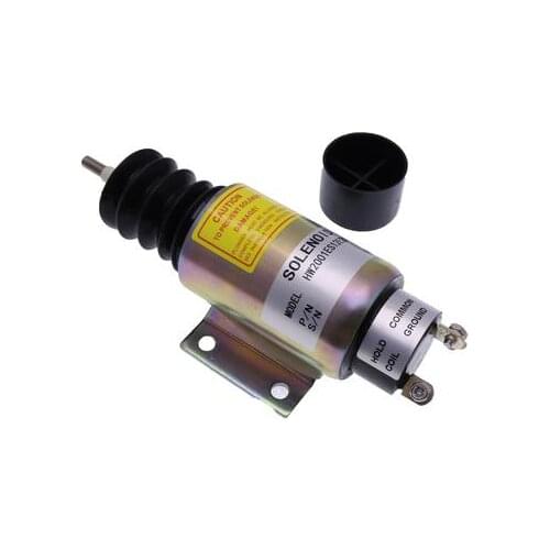 Diesel Stop Solenoid SA-3352 2001ES-12E2U1B2 12V with 3 Terminals Fit for Woodward 2000 Series