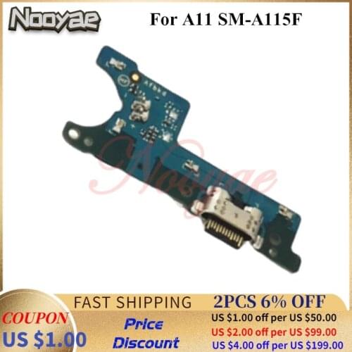 For Samsung Galaxy A11 SM-A115F A115F USB Dock Charging Port Charger Type C Plug Flex Cable Microphone Connnector Board