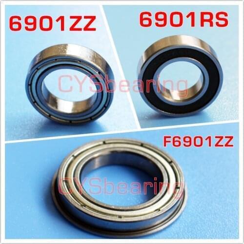 F6901ZZ S6901ZZ S6901RS 6901ZZ 12x24x6mm ceramic SUS440 304 flange stainless steel deep groove ball bearing 61901 61901RS bike