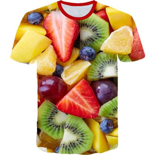 Novelty Fruits Food 3D t shirt Men Cans of Beer Printed Hip Hop Crewneck short Sleeve Men/Women t-shirt tee tops Wholesale