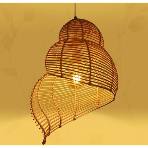 Southeast Asian rattan art lighting lamps farmhouse fun Zen personality creative tea room hotel aisle chandeliers YHJ121805