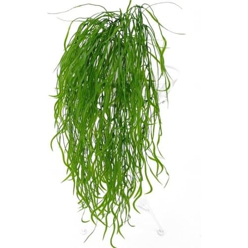 1pc Artificial Plant fake Flower Green Plants Wall Hanging Leaf Home Office Wall Mounted Hang Plastic Plants Decor DIY