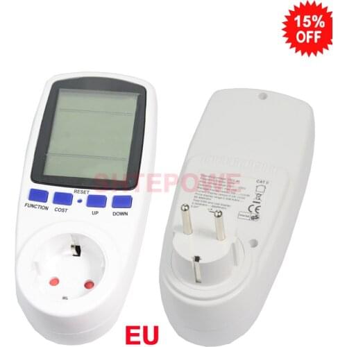 Power energy meter EU plug measure voltage digital easy operation free shipping