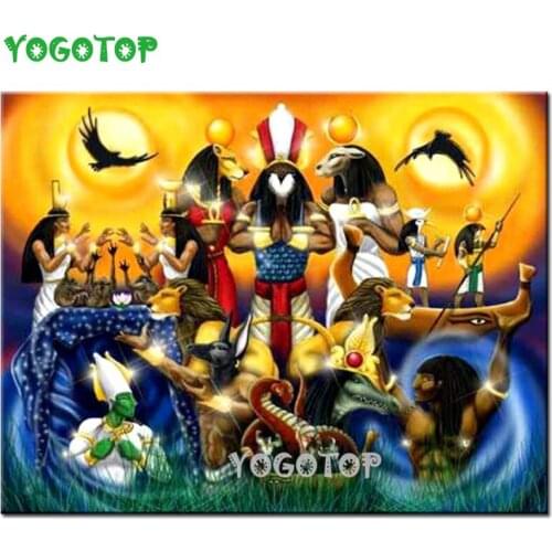 Egyptians diamond mosaic rhinestones god Diamond Painting 5d DIY Diamond Embroidery Full Square round picture wall decor YY4610