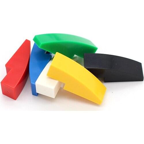 Moc Slope Curved 3x1 No Studs 50950 Arc DIY Creative Enlighten Blocks Bricks Classic Sets Compatible with Assembles Particles