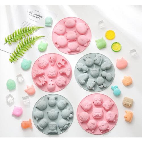 Round pet rice cake mold childrens food supplement making mold cake chocolate fudge 3D silicone mold steamable baking tool