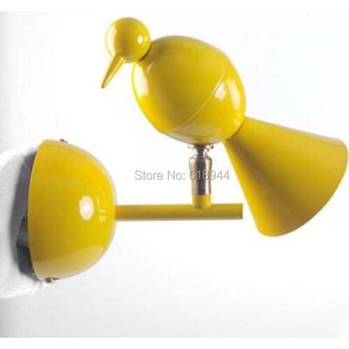 2016 Hot Selling Personality Creative Wall Lamps Bedroom Beside Nordic Modern Metal Single Head Bird Wall lights