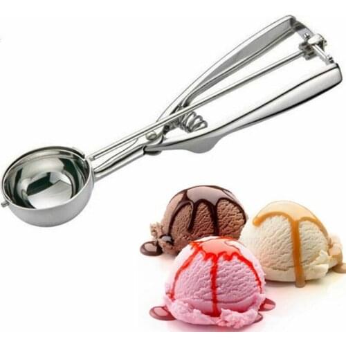 3 Size Ice Cream Scoop Spoon Stainless Steel Fruit Scoop Summer Candy Bar Party Diy Watermelon Baller Kitchen Accessories