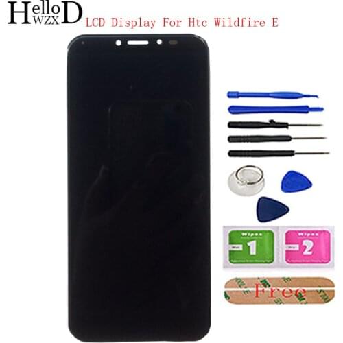 5.45'' Mobile LCD Display For HTC Wildfire E LCD Display With Touch Screen Digitizer Panel Lens Sensor LCDs Front Glass Tools