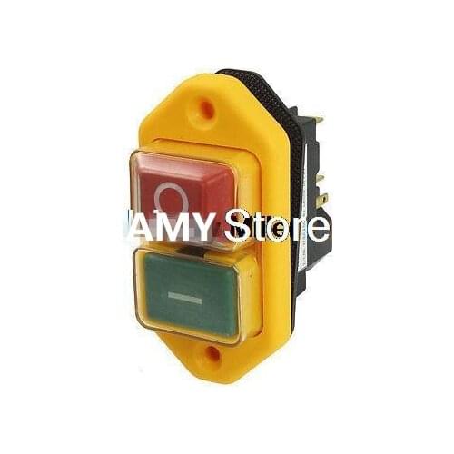 Model JCZ3A 5-Pin Switch DPST 2-Phase 2-Button Momentary Waterproof Electromagnetic Switch 230VAC